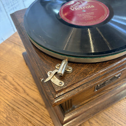 【Victor 製 レコードプレイヤー Ⅱ M型（1905-1909年製）】アンティーク蓄音機セット