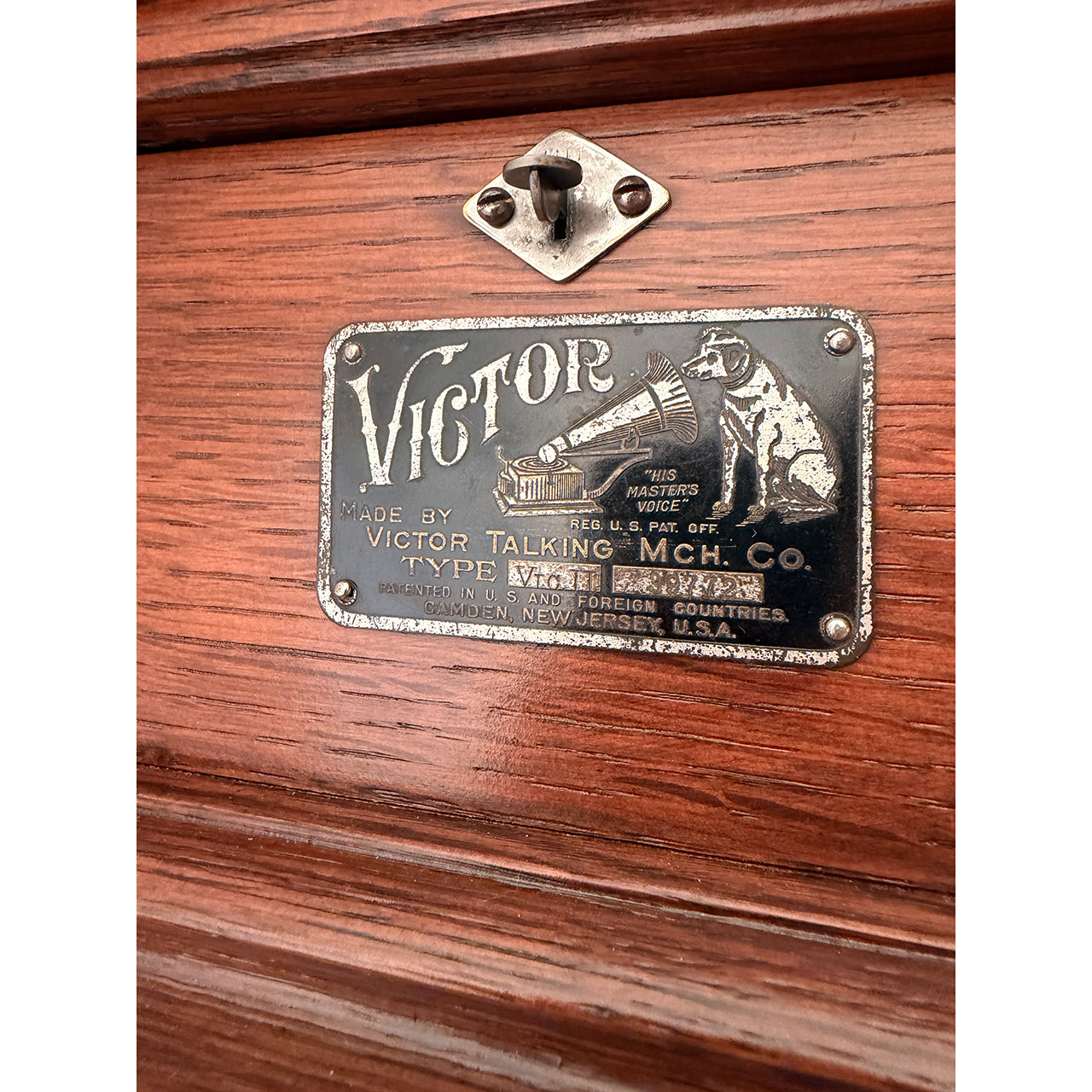 【Victor ビクター製 レコードプレイヤー Ⅱ M型（1905-1909年製）】アンティーク蓄音機セット