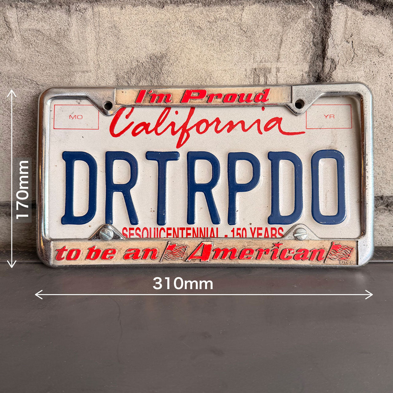 1998年製 アメリカンヴィンテージ ナンバープレート【カリフォルニア150周年記念プレート】