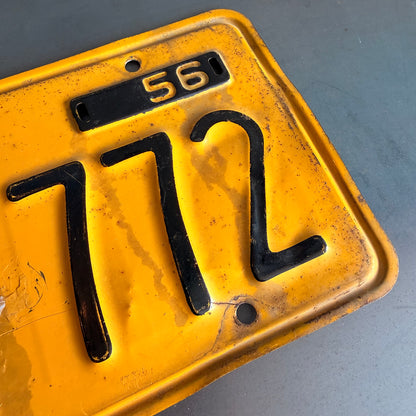 1956年製 アメリカンヴィンテージ ナンバープレート【FHT772