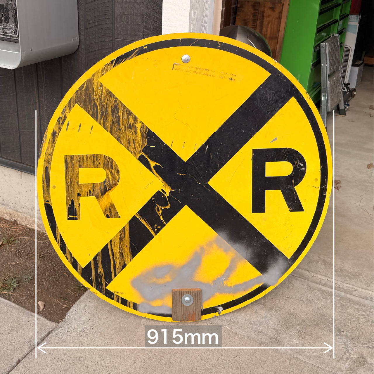 【本物のアメリカンロードサイン】-RR（Railroad Crossing）-