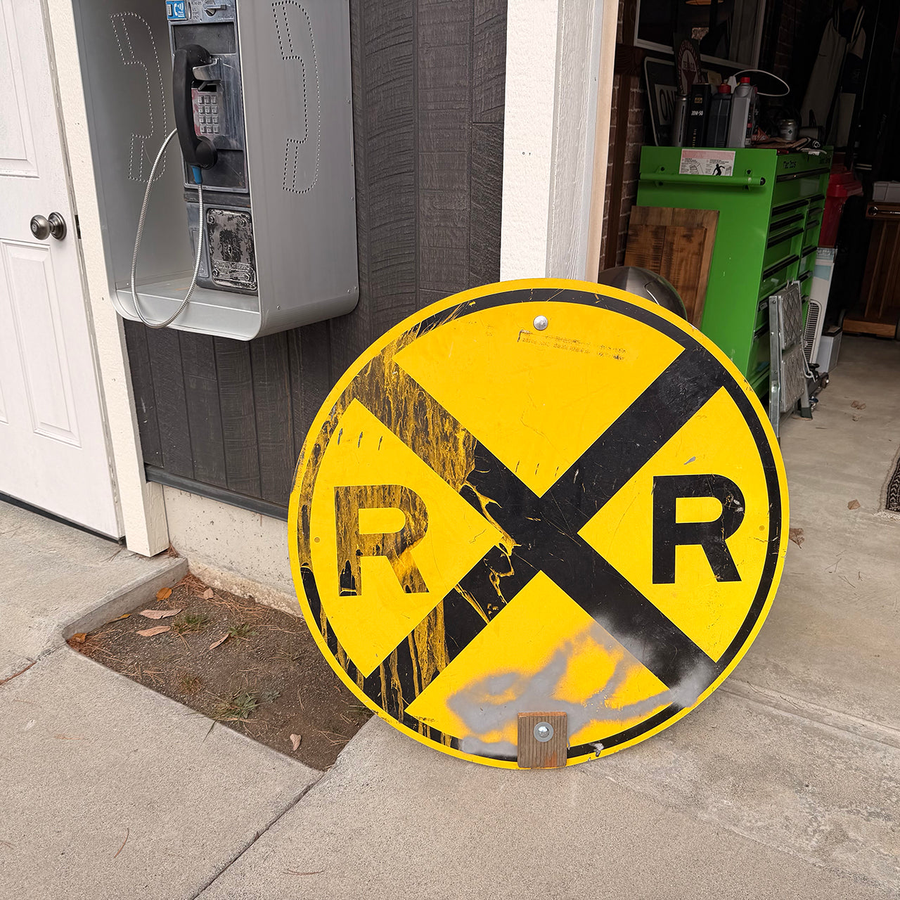 【本物のアメリカンロードサイン】-RR（Railroad Crossing）-