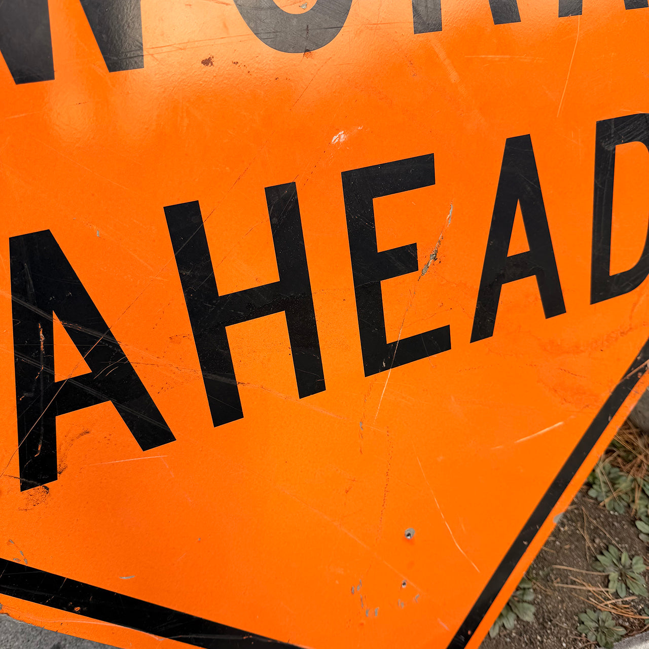 【本物のアメリカンロードサイン】-Road Word Ahead-