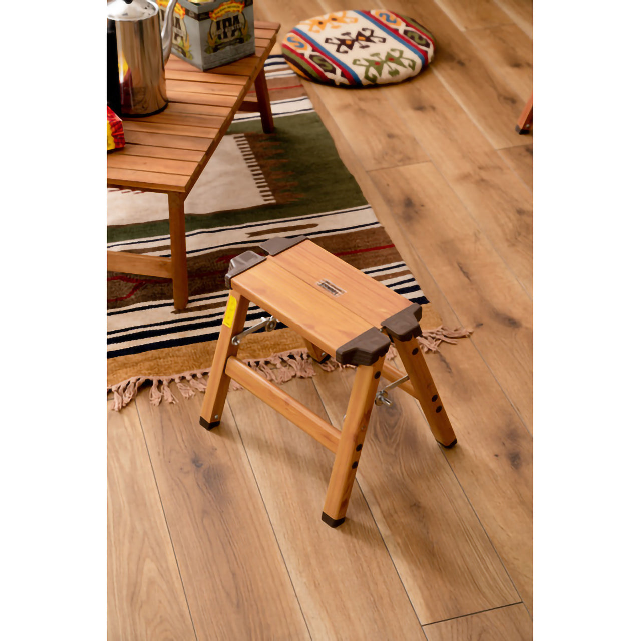 GB-LF13 アルミ　ステップスツール(木目プリント）