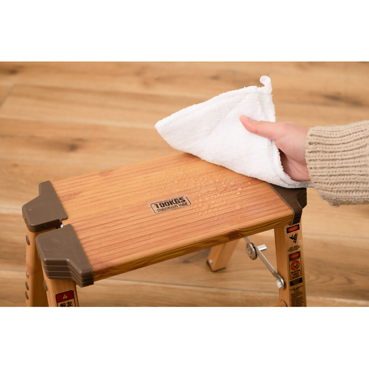 GB-LF13 アルミ　ステップスツール(木目プリント）