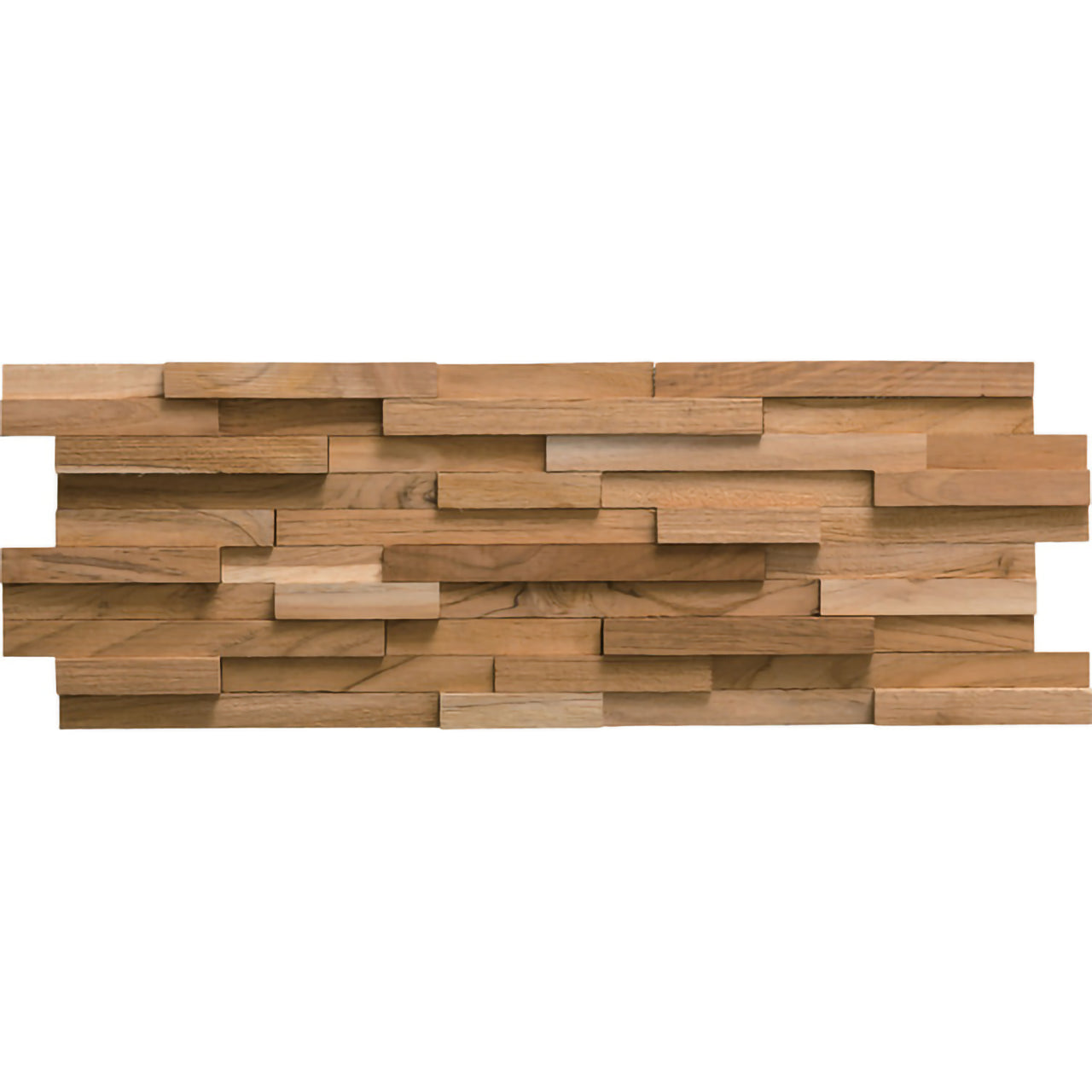 GB-DS01　ウォールパネル（10枚セット）｜天然木チークの質感が映える、空間を彩る壁面アクセント