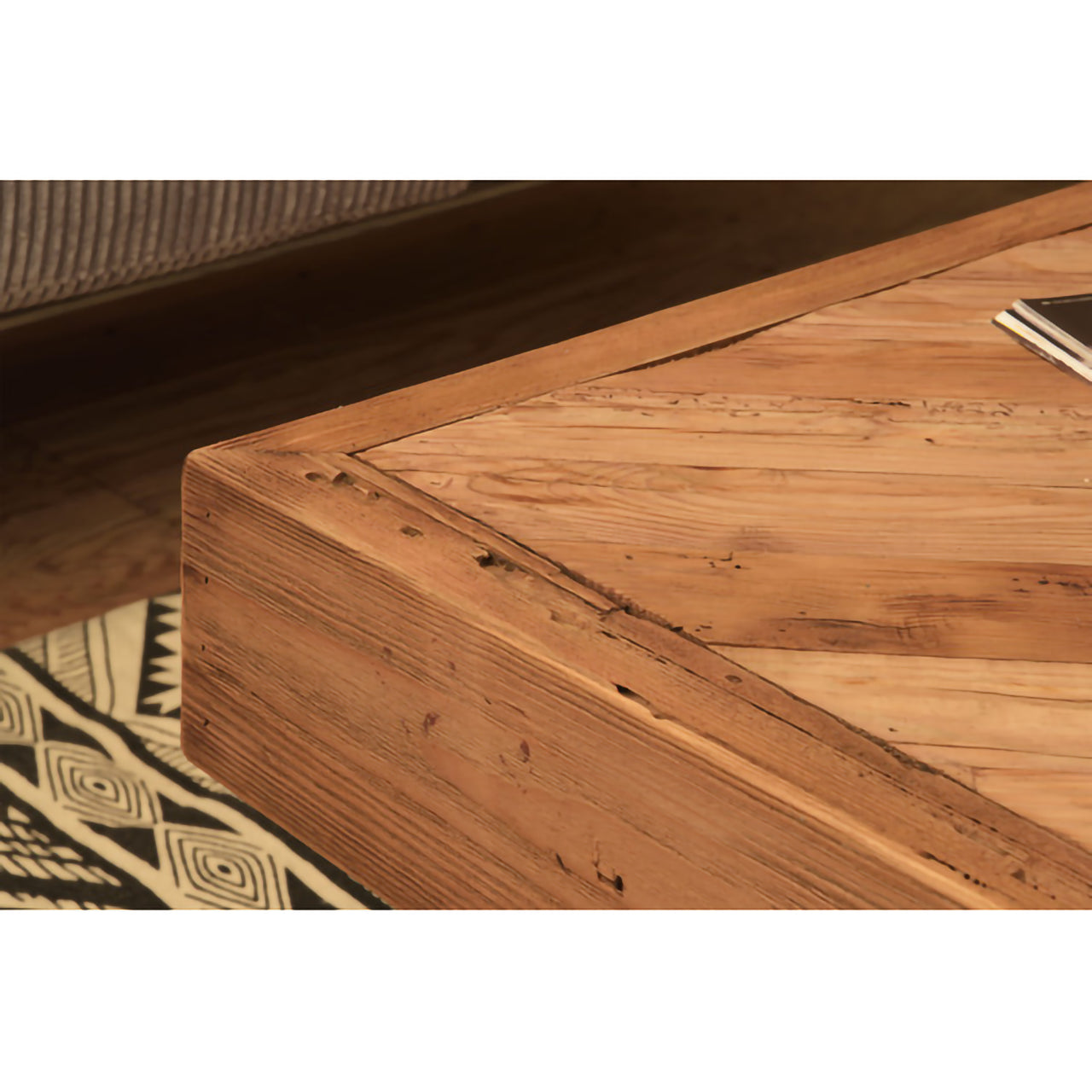 GB-T08 リビングテーブル｜古材の風合いが映える、正方形のヴィンテージローテーブル