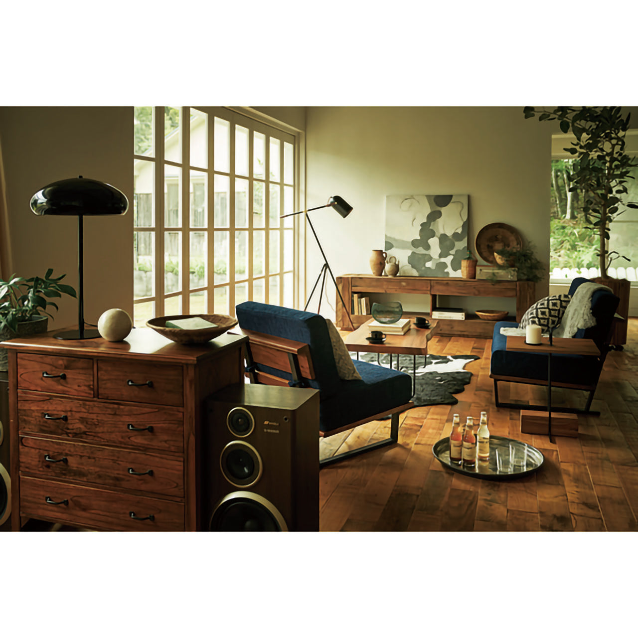 GB-T09　ローボード｜古材の重厚感が映える、幅210cmのヴィンテージテレビボード