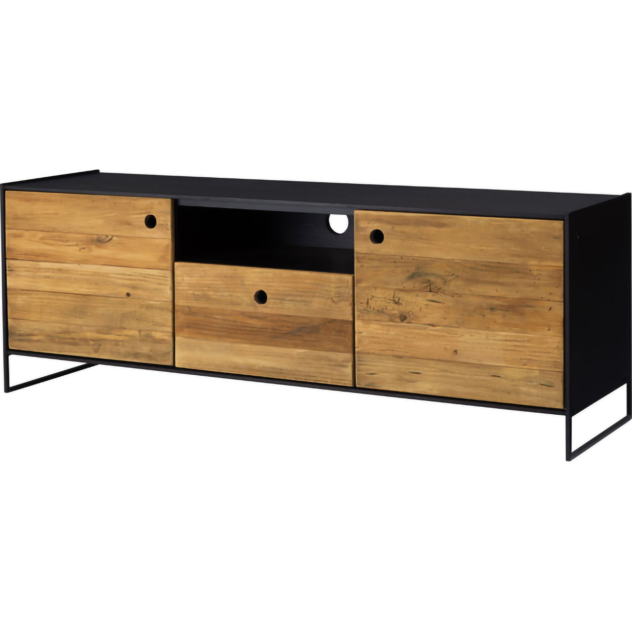 GB-T10  ローボード｜古材×ブラックの無骨な美しさ、空間に映えるヴィンテージテレビ台