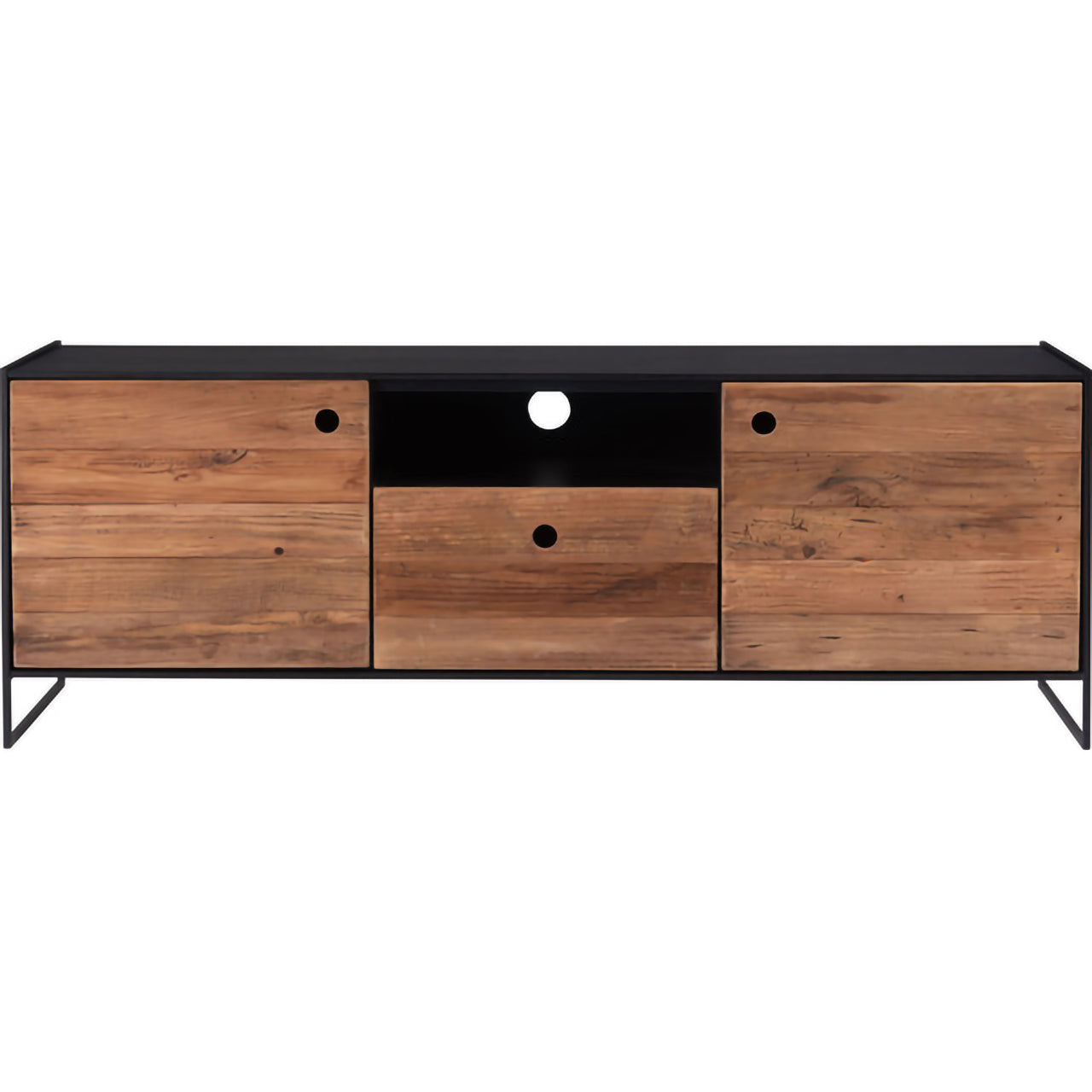 GB-T10  ローボード｜古材×ブラックの無骨な美しさ、空間に映えるヴィンテージテレビ台