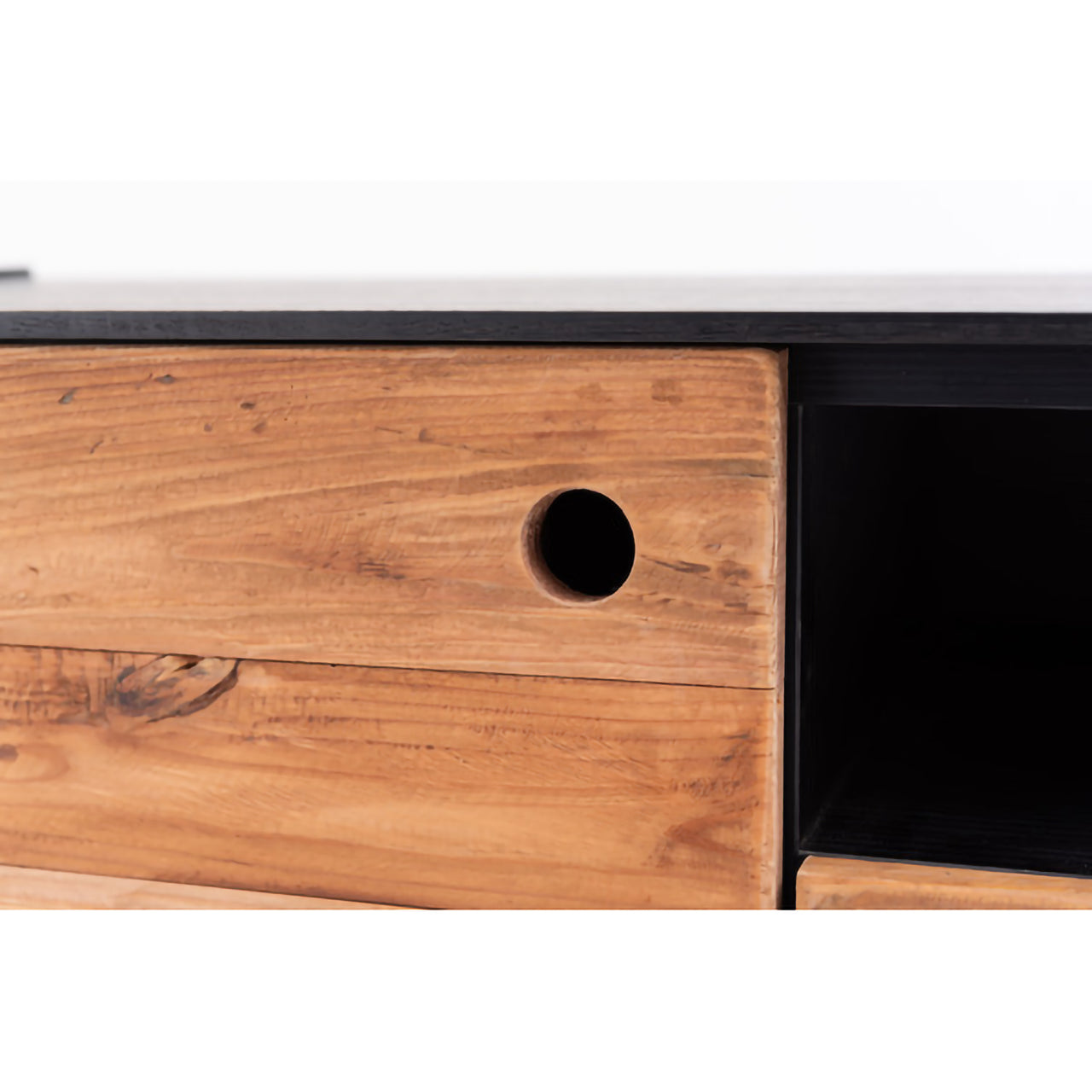 GB-T10  ローボード｜古材×ブラックの無骨な美しさ、空間に映えるヴィンテージテレビ台