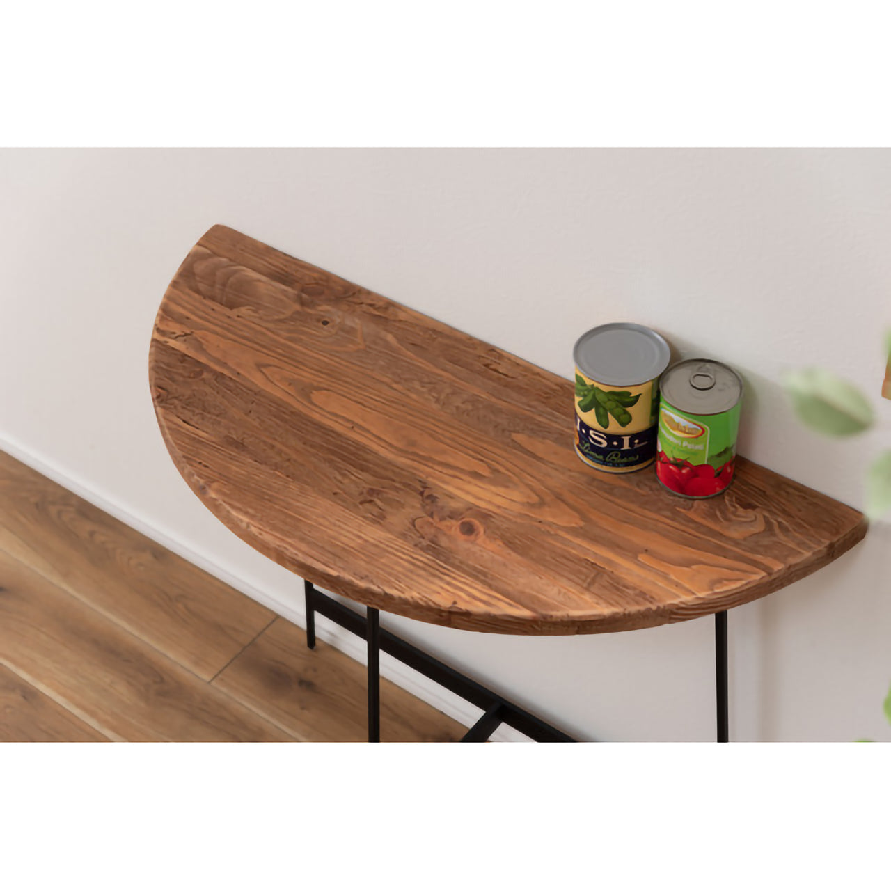 GB-T12 コンソール｜半円フォルムが美しい、古材×アイアンのヴィンテージテーブル