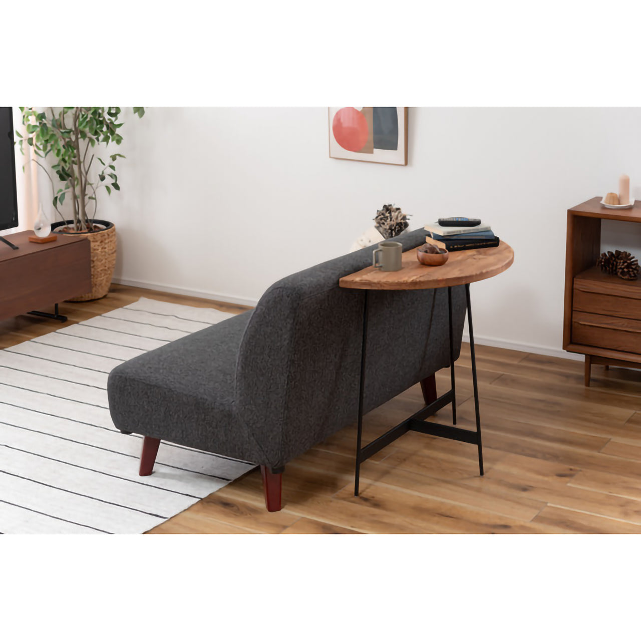 GB-T12 コンソール｜半円フォルムが美しい、古材×アイアンのヴィンテージテーブル