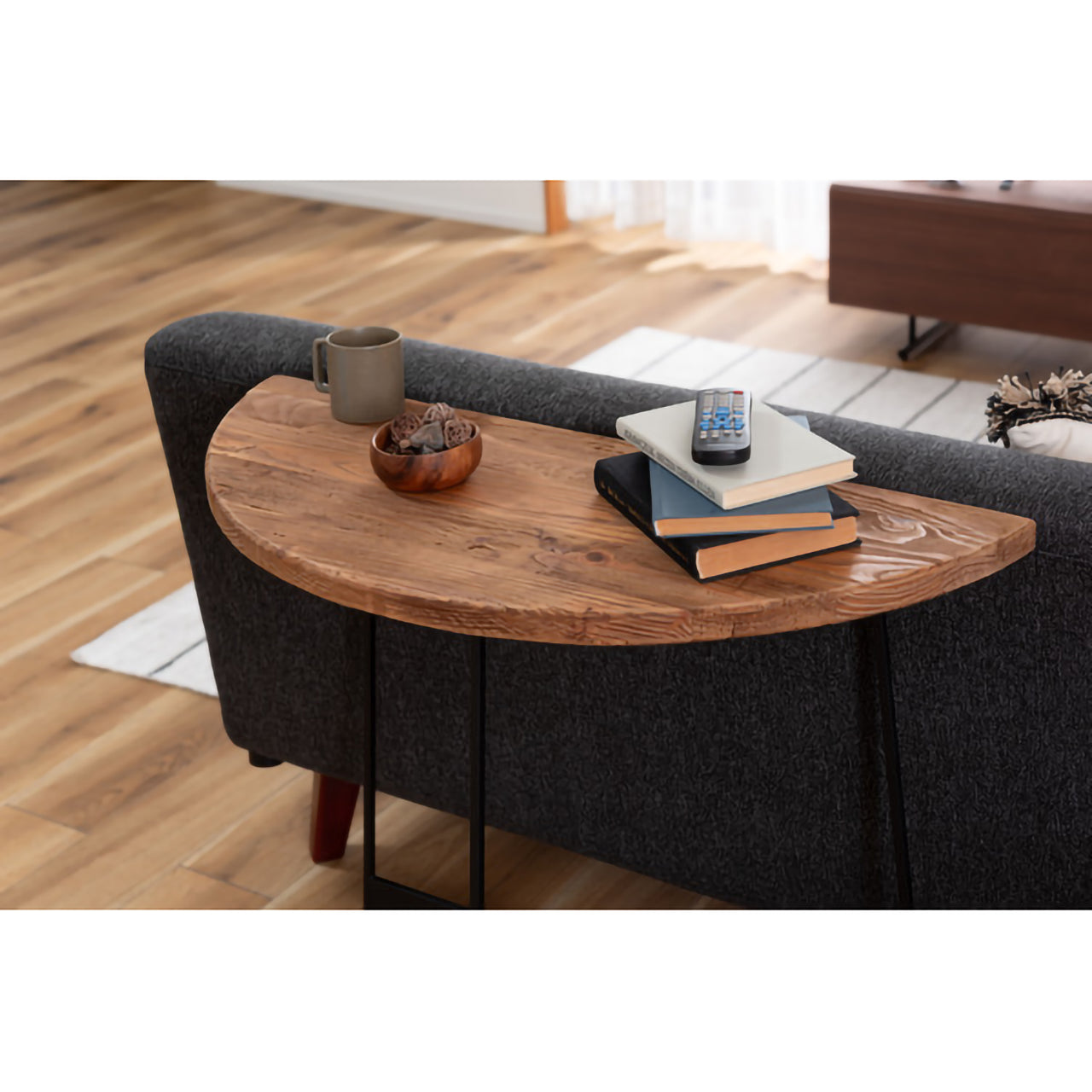 GB-T12 コンソール｜半円フォルムが美しい、古材×アイアンのヴィンテージテーブル