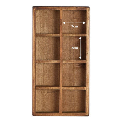 8 PARTITION WOODEN BOX