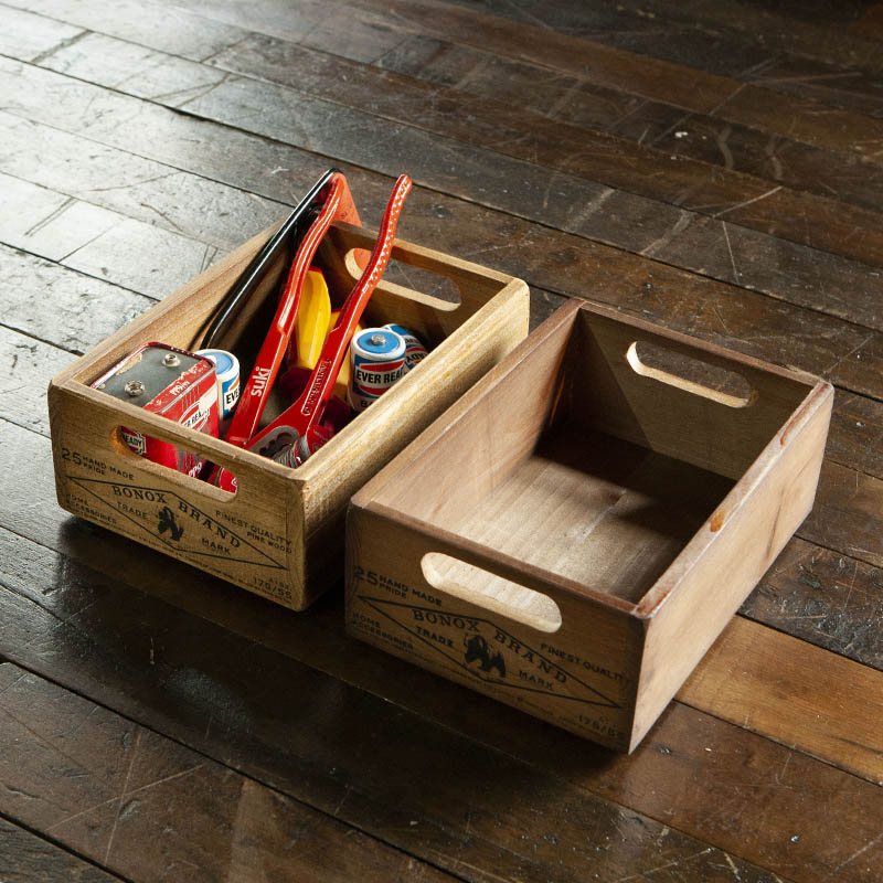 WOODEN STOCKER BOX NATURAL