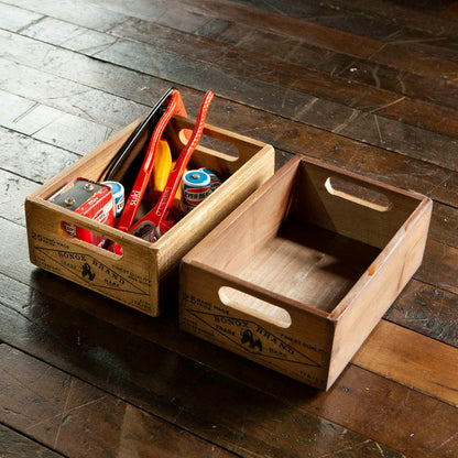 WOODEN STOCKER BOX NATURAL