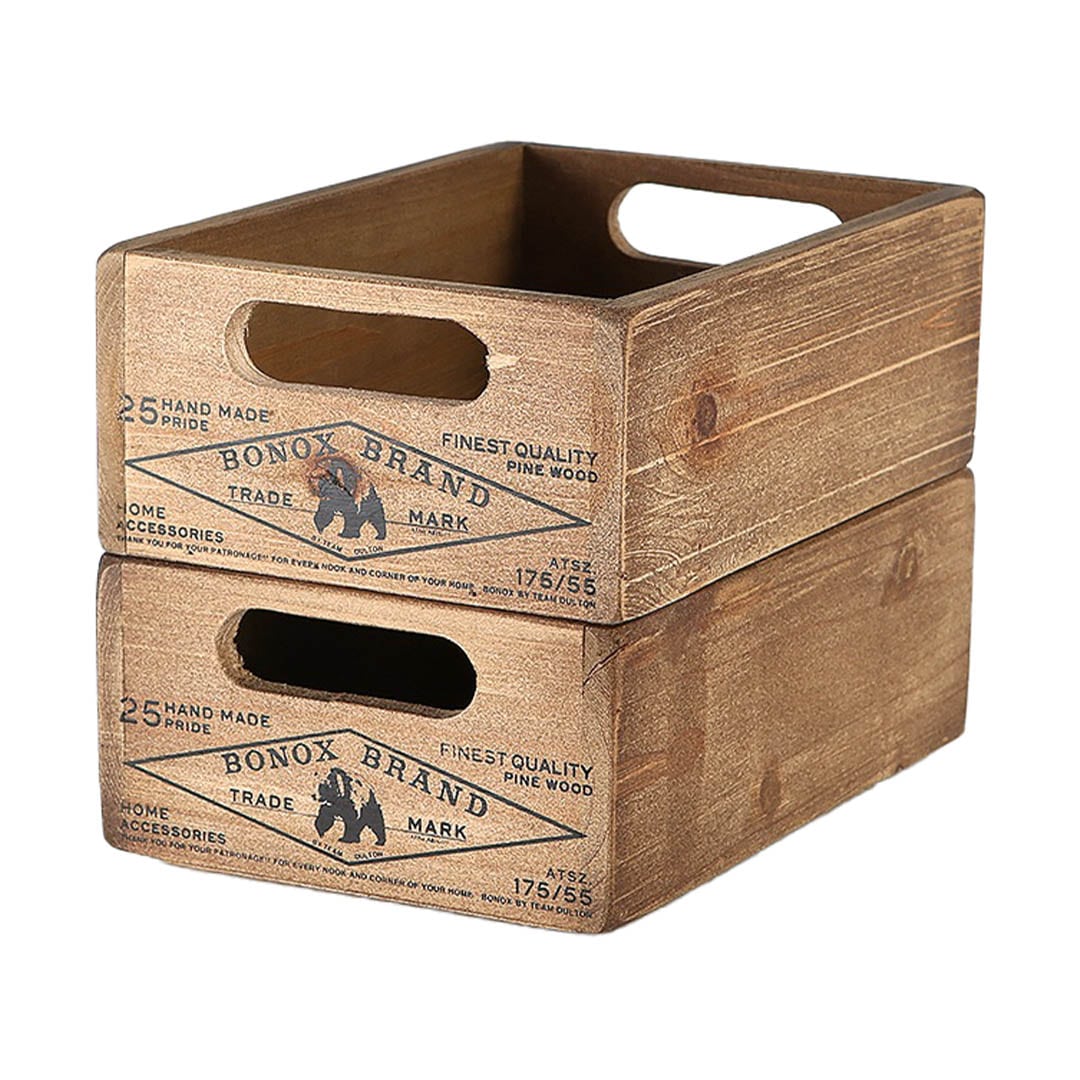 WOODEN STOCKER BOX NATURAL