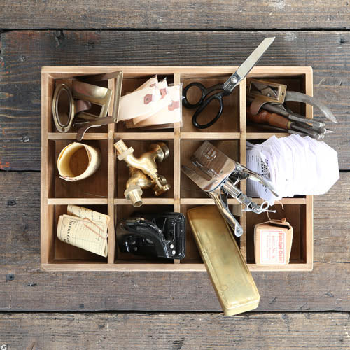 12 PARTITION WOODEN BOX