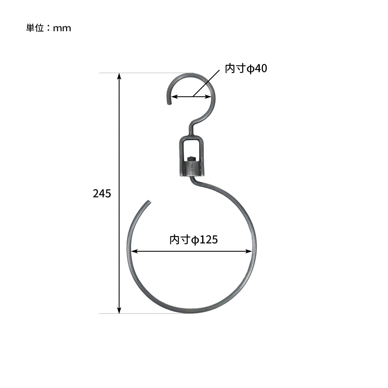 INDUSTRIAL ROLLING BIG S-HOOK/インダストリアル ローリング ビッグS字フック