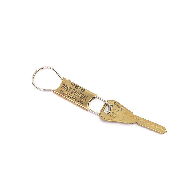 BRASS KEYHOLDER with VINTAGE KEY / ブラスキーホルダーウィズビンテージキー