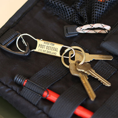 BRASS KEYHOLDER with VINTAGE KEY / ブラスキーホルダーウィズビンテージキー