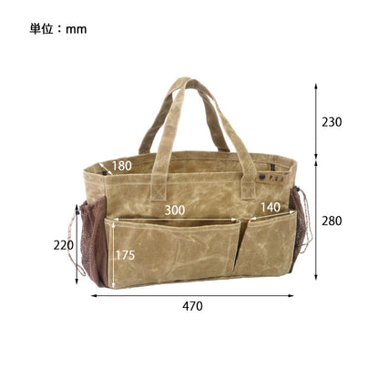 WAXED CANVAS TOOL BAG RECT / ワックスドキャンバス ツールバッグ レクト - GRAY