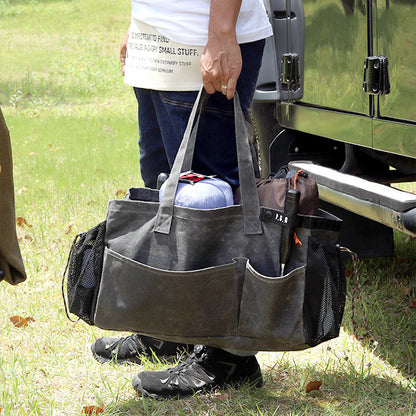 WAXED CANVAS TOOL BAG RECT / ワックスドキャンバス ツールバッグ レクト - GRAY