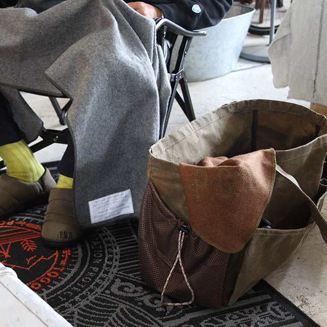 WAXED CANVAS TOOL BAG RECT / ワックスドキャンバス ツールバッグ レクト - GRAY