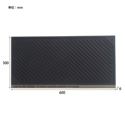 RUBBER DOORMAT / ラバー ドアマット - BLACK