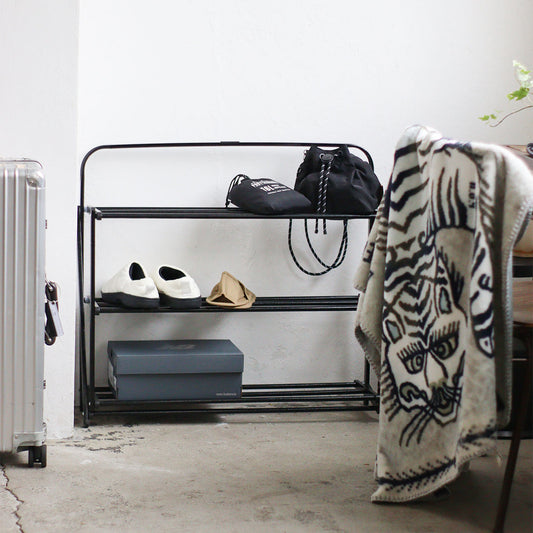 FOLDABLE SHOES RACK HAMMERTONE  / フォルダブルシューズラック ハンマートンBK