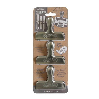 STAINLESS STEEL BAG CLIP  SET OF 3