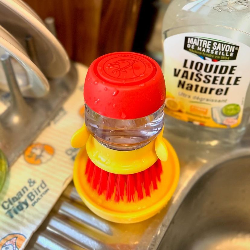 DISPENSER BRUSH W/TRAY