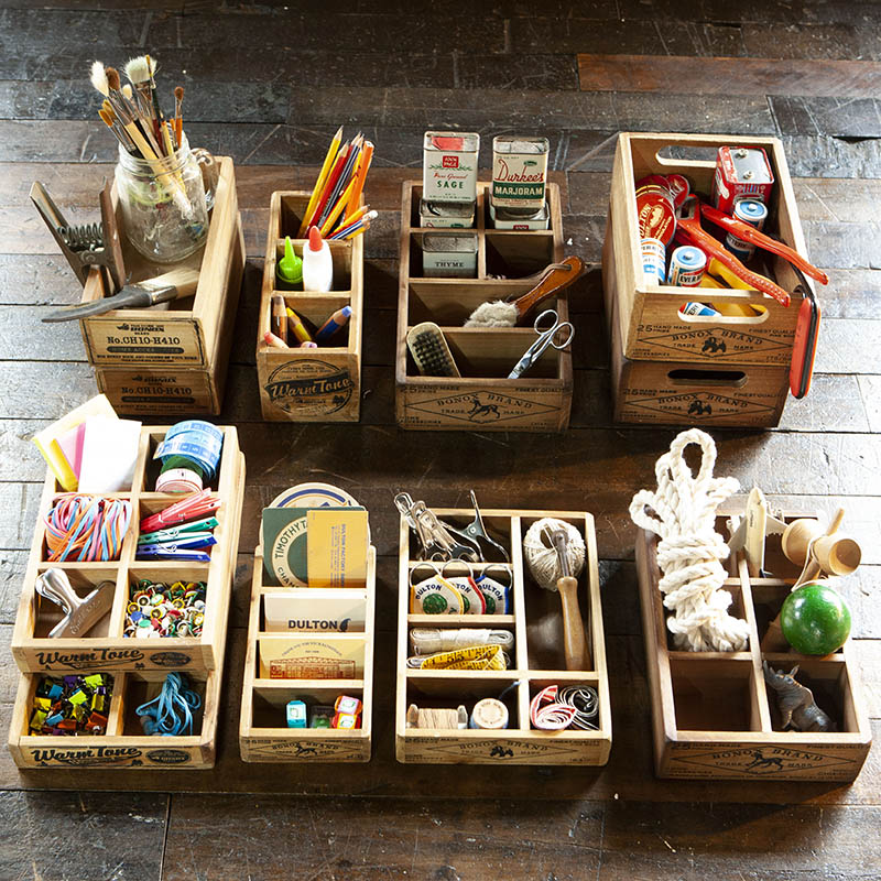 12 PARTITION WOODEN BOX