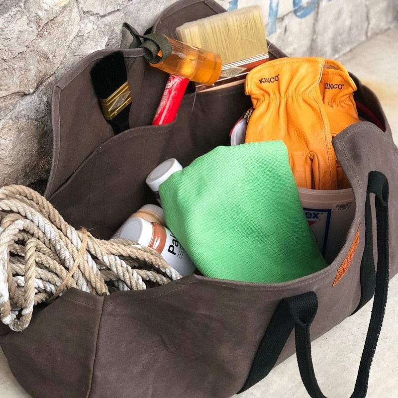 WAX CANVAS LOG BAG