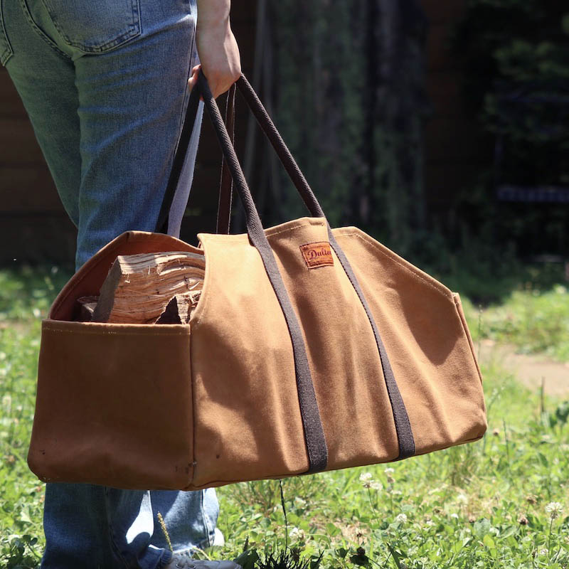 WAX CANVAS LOG BAG