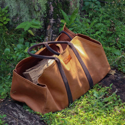 WAX CANVAS LOG BAG