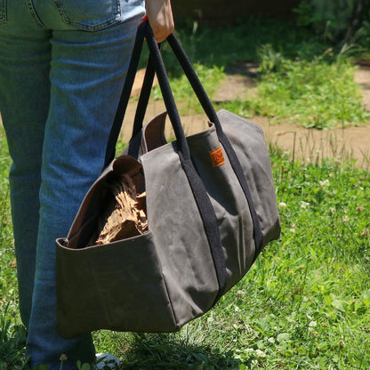 WAX CANVAS LOG BAG